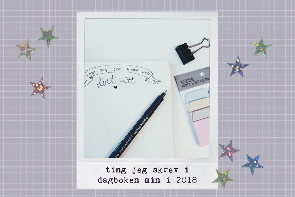 Ting jeg skrev i dagboken min i 2018